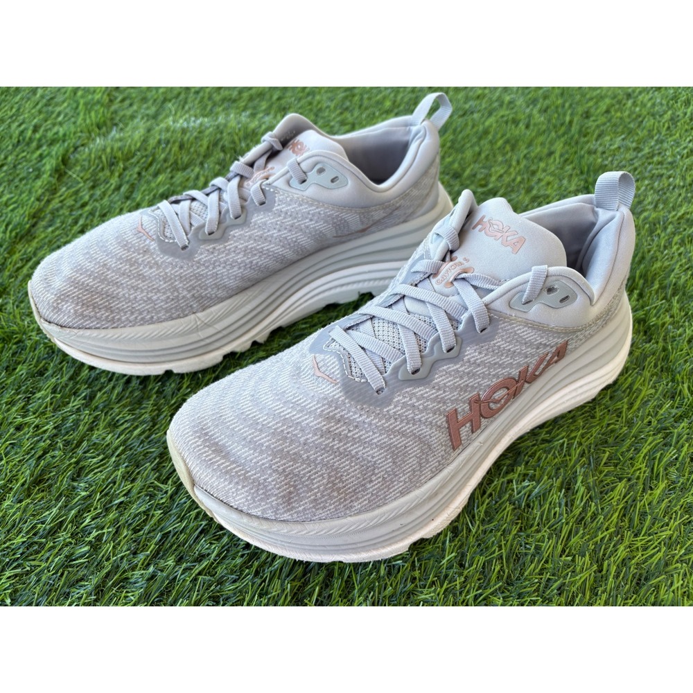 Hoka Gaviota 5 Womens 8.5 B Running Shoes Harbor Mist Rose Gold 1134235 HMRG